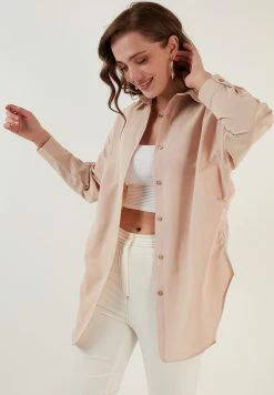 LELA Overhemdblouse - Stone -LELA Winkel f1042c8452f54431a6a28c44a0bee221