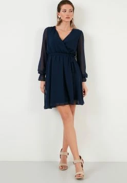 LELA Mini- Jurk - Navy Blue -LELA Winkel f1310c1fa20445a7883ecf7039526cab