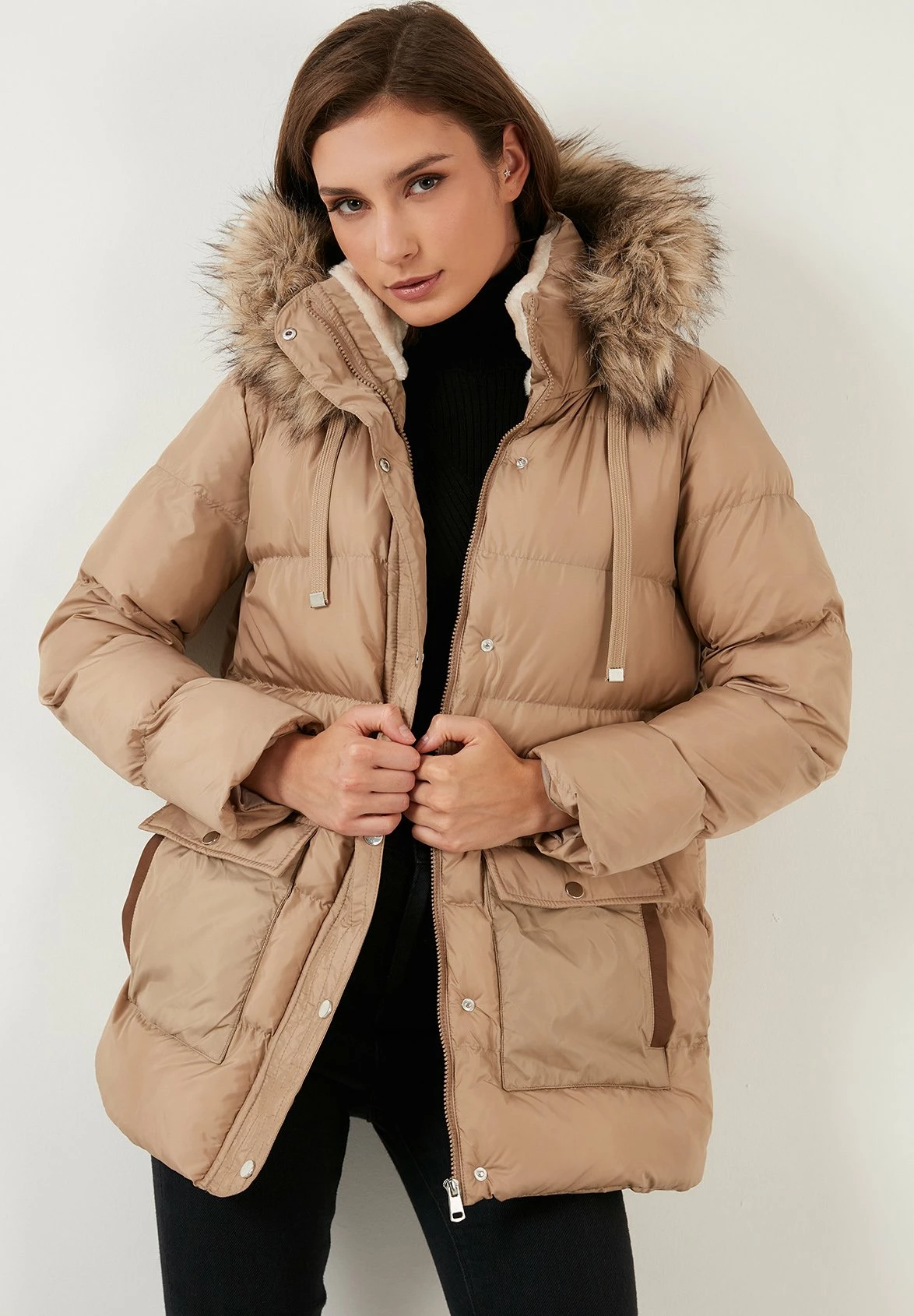 LELA Regular Fit - Winterjas - Dark Beige 9 LELA Regular Fit - Winterjas - Dark Beige - Afbeelding 7