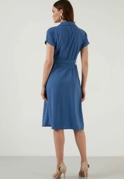 LELA Regular Fit - Blousejurk - Indigo -LELA Winkel f1b581531f384e17835879afc1ce7e8a