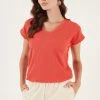 LELA Regular Fit - Blouse - Coral -LELA Winkel f37c95c3653c4b2a81868d74ffeb698a