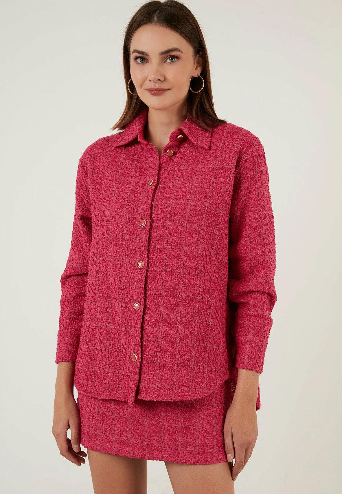 LELA Overhemdblouse - Fuchsia 3 LELA Overhemdblouse - Fuchsia