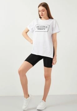 LELA Oversized - T-Shirt Print - White -LELA Winkel f7937eba8ad54090b24a4be5633edd49