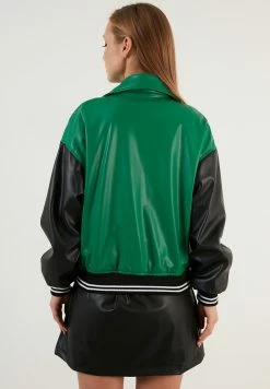 LELA Loose Fit - Imitatieleren Jas - Benetton Color -LELA Winkel f7afb24cd2f94c2490390bce7215c0c4