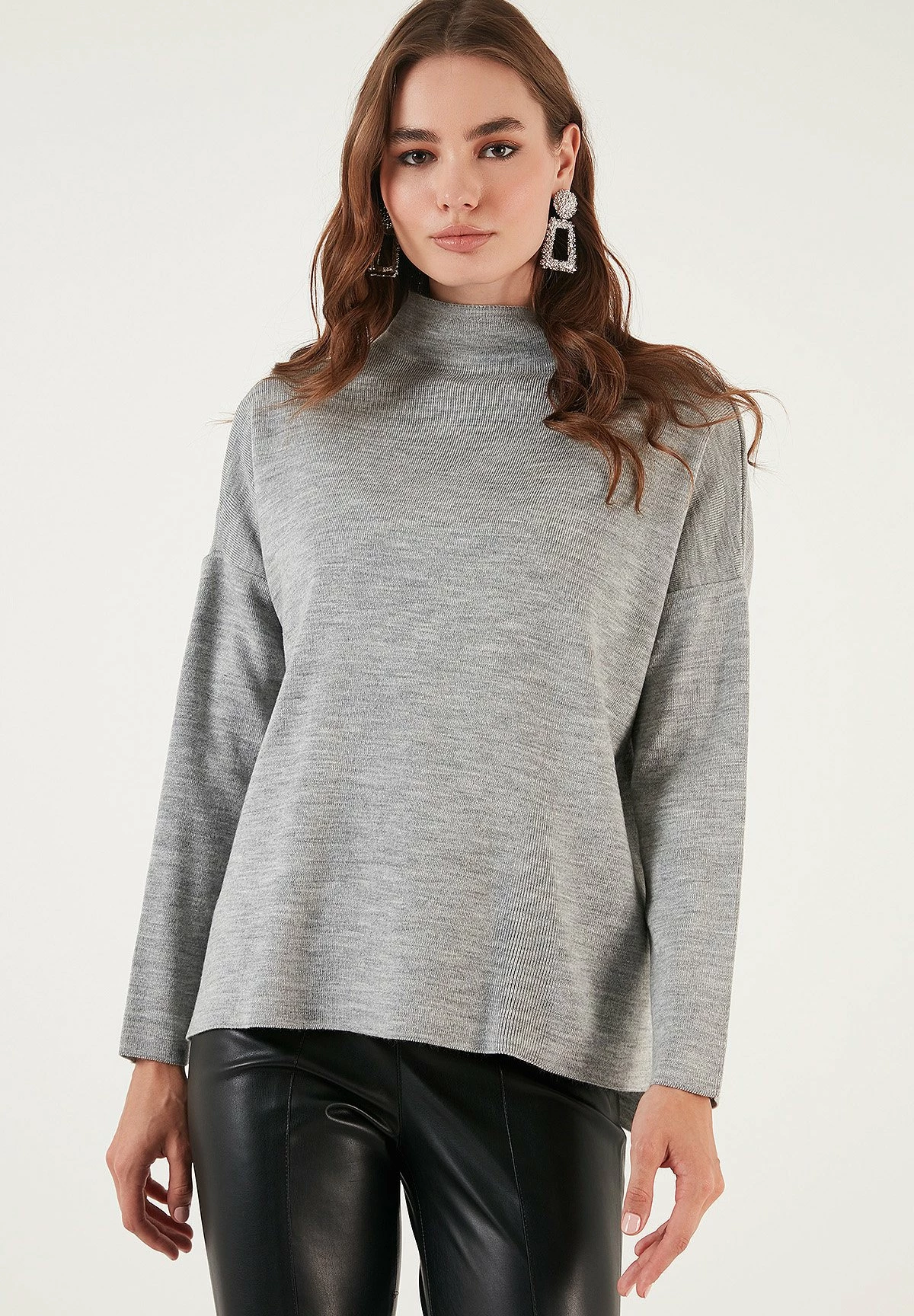 LELA Long Back- Trui - Grey 3 LELA Long Back- Trui - Grey