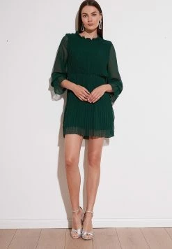 LELA Regular Fit - Jurk - Emerald Green -LELA Winkel f8c072a3a6e346b8b728f63af0bb1b90