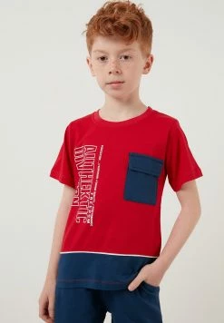 LELA Regular Fit Shorts And T-Shirt - Trainingspak - Red/Dark Blue -LELA Winkel f8e2bdc268a544e98544e34769ed541a