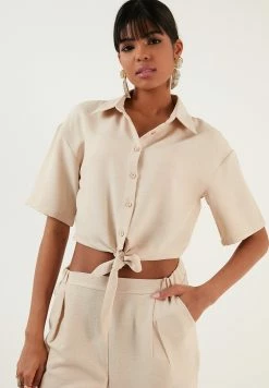 LELA Regular Fit - Overhemdblouse - Stone -LELA Winkel fa6d3fc56307430f94e0bd3b7b5c8ff8