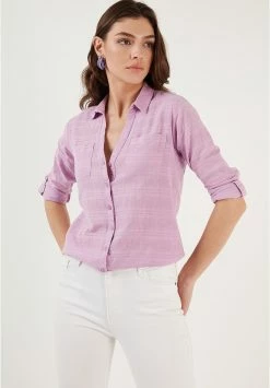 LELA Overhemdblouse - Lilac -LELA Winkel fb4a077359be43f7b64d1943ab5299a0