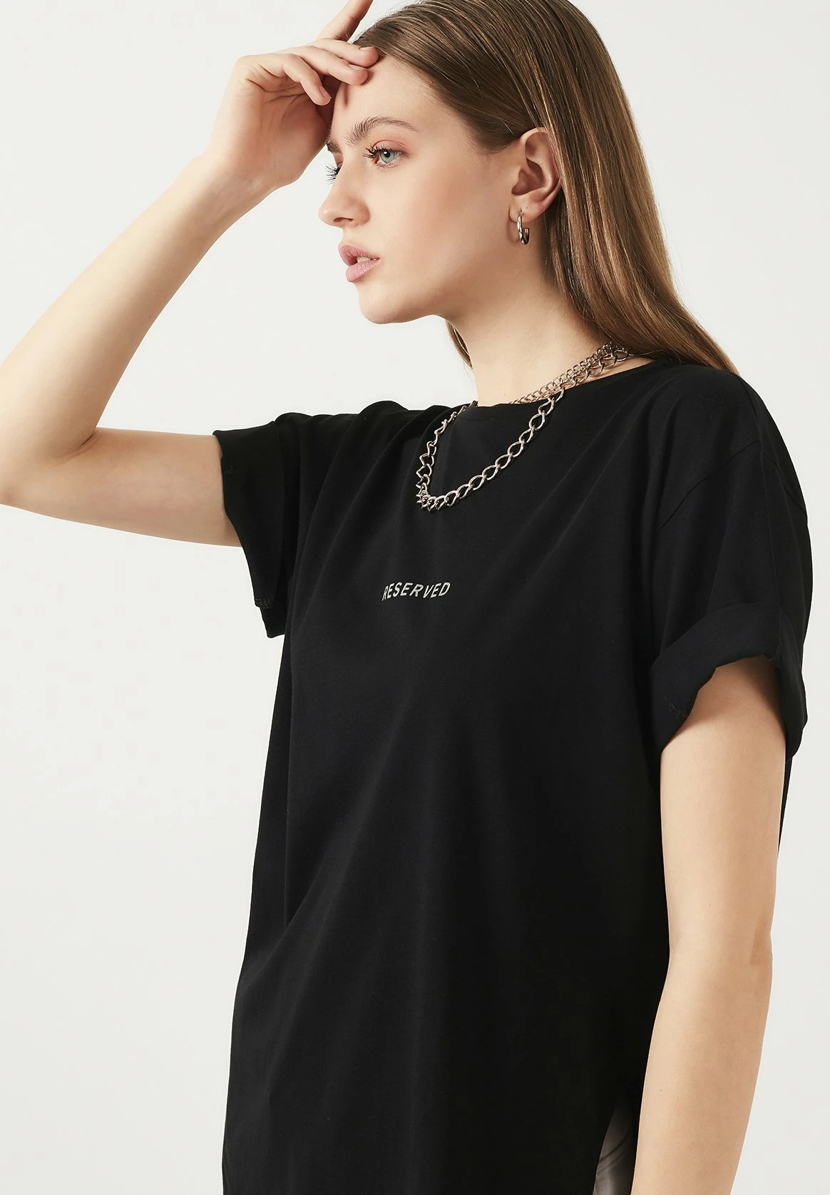 LELA Slim Fit - T-Shirt Print - Black 6 LELA Slim Fit - T-Shirt Print - Black - Afbeelding 4