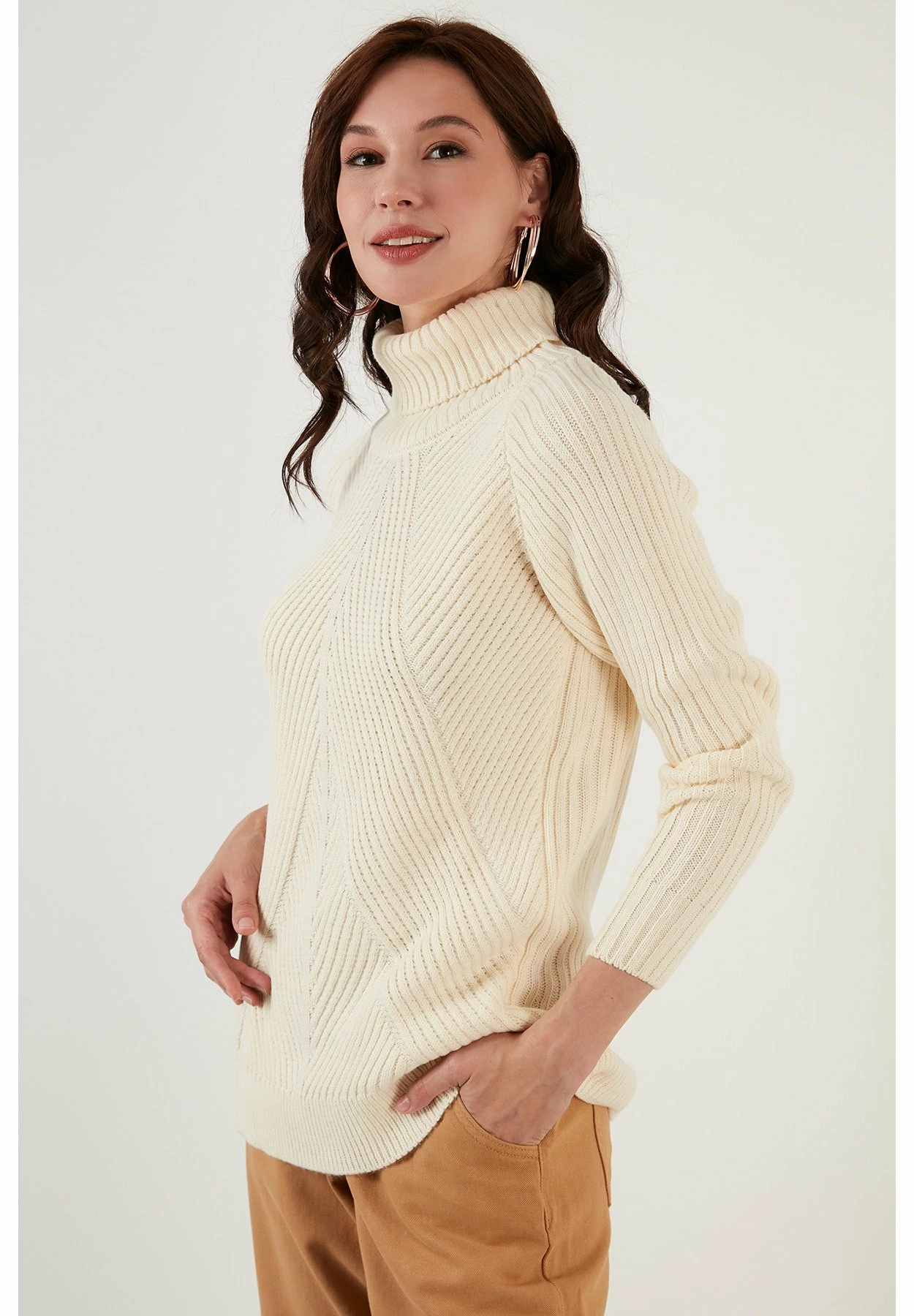 LELA Regular Fit - Trui - Light Stone 8 LELA Regular Fit - Trui - Light Stone - Afbeelding 6