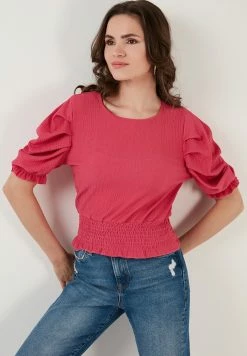 LELA Blouse - Fuchsia -LELA Winkel fe163a905ebb4bbb86438d85d67bab4f